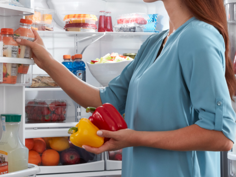 Removing items from a fully stocked refrigerator