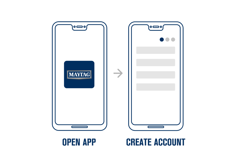 Step 2. Download the Maytag™ app and create an account.