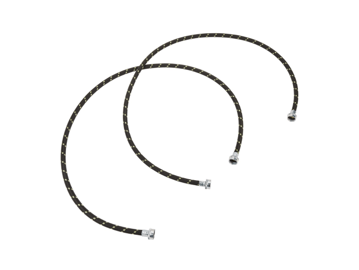 Nylon braided hoses.