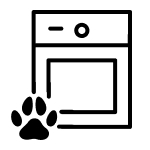 A washer and paw print icon