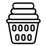 Laundry basket icon