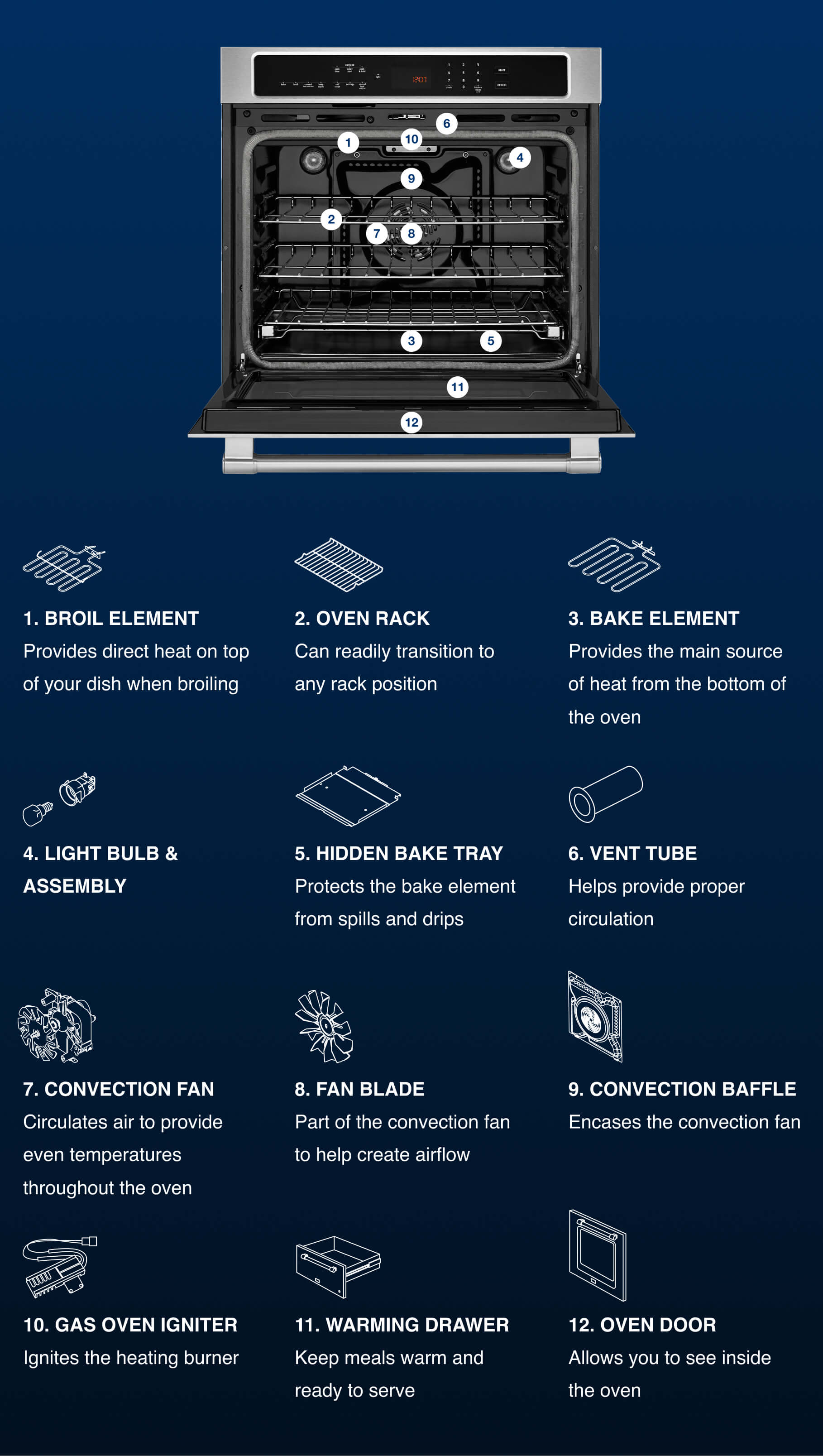 Wall oven infographic