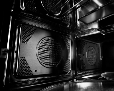 Interior of an oven