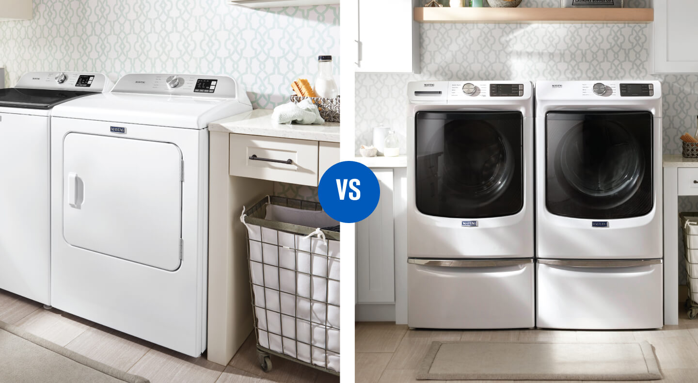 Two different Maytag® washer and dryer sets