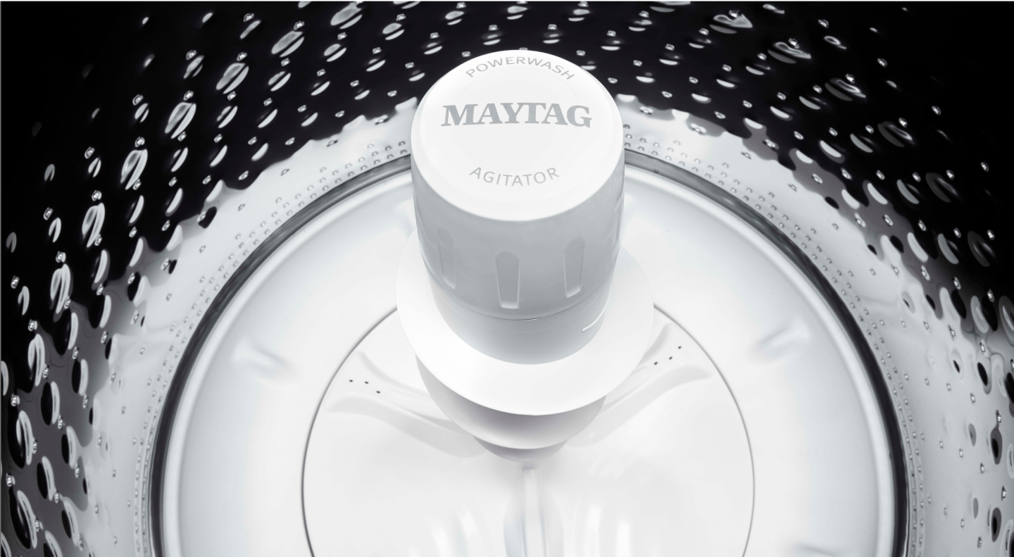 Clean washer drum with shining stainless steel