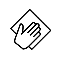 Hand with towel