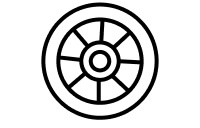 Drum rollers icon.