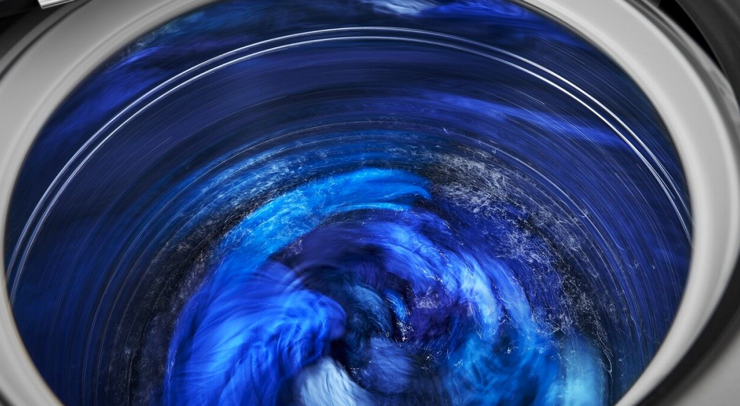 Inside of active washing machine