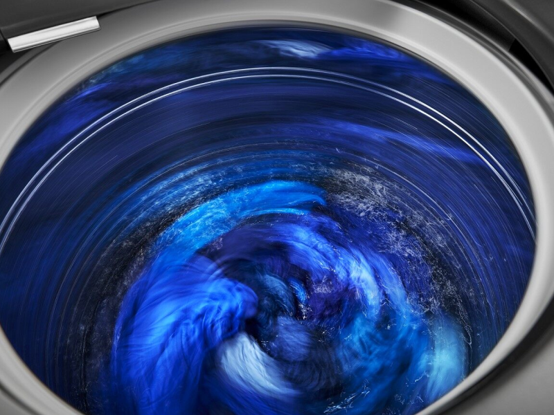 Inside of active washing machine