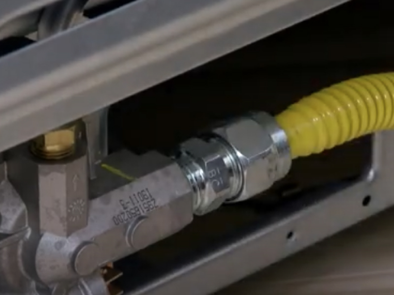 A closeup of a gas tube