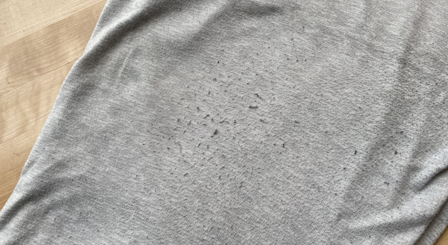 Fabric pilling on sweatpants
