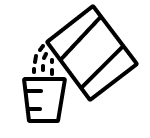Bleach pouring into measuring cup icon