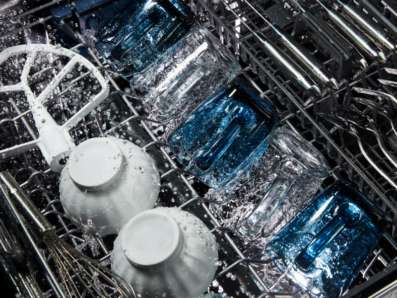 A running dishwasher