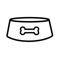 Dog bowl icon