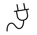 An electrical plug-in icon.