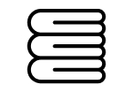 Folded towels icon