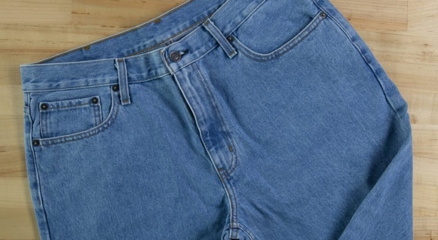 A clean pair of jeans