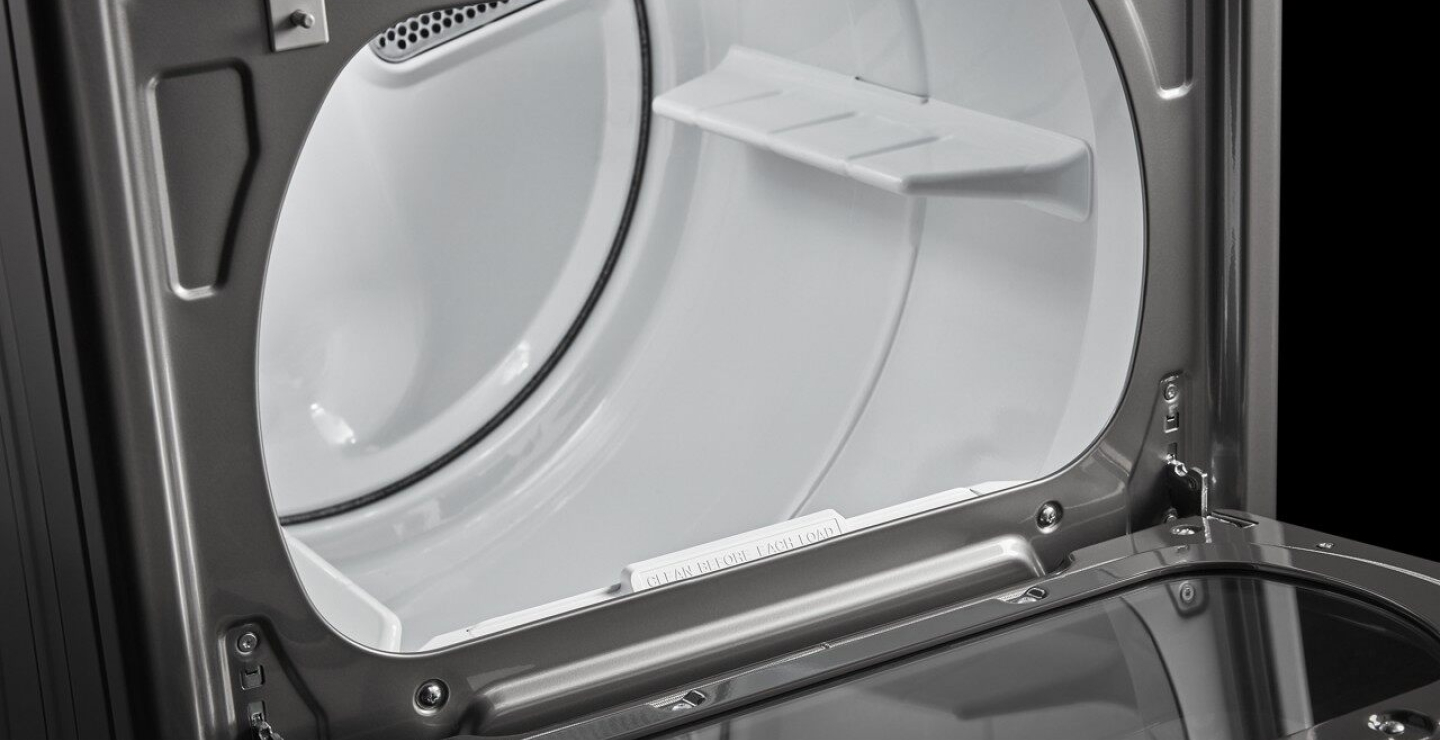 Open front load dryer