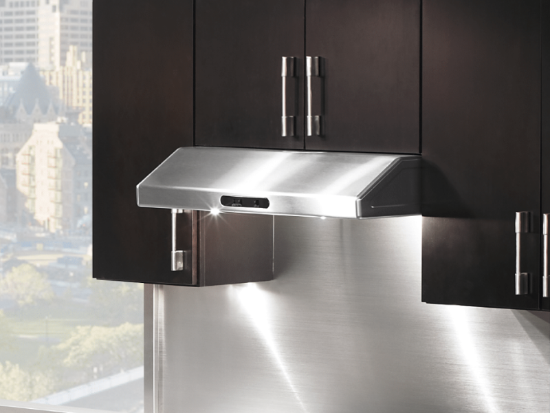 Maytag® range hood in a modern kitchen