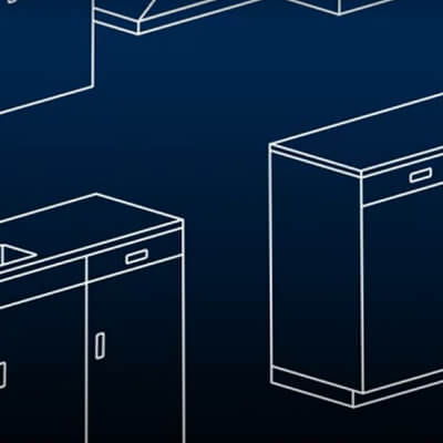Kitchen cabinetry layout illustration