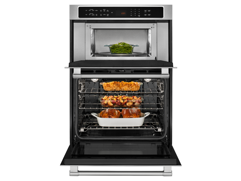 A combination wall oven