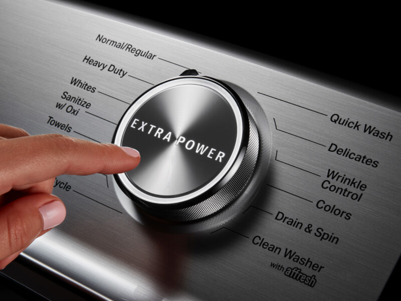 A closeup of the Extra Power button on a Maytag® washer