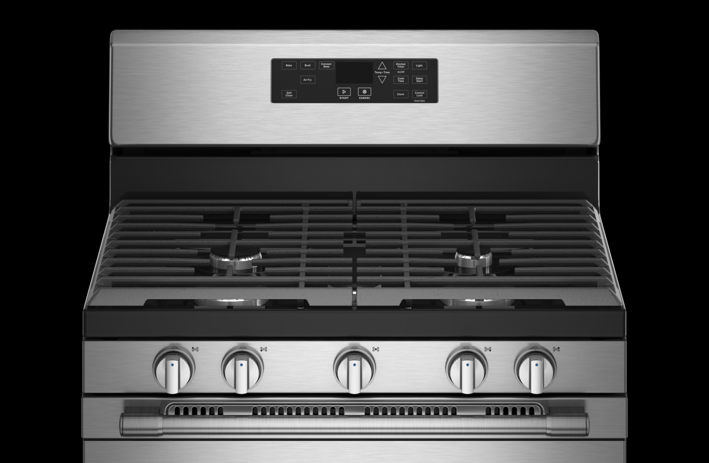 Stainless steel gas range