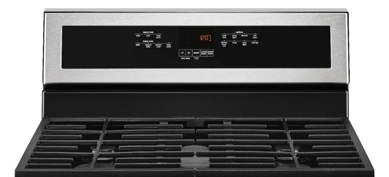 Gas stovetop of a freestanding range