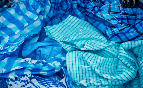 Clothes soaking in water