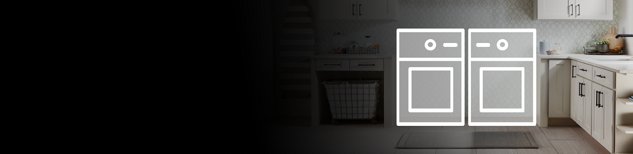 Laundry room with the outline of a washer and dryer