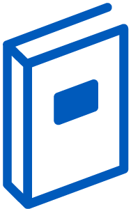 Manuals icon in light blue outline