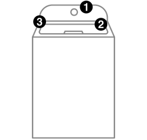 A washer with numbers indicating model number placement