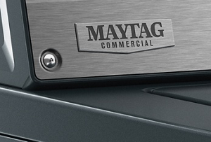 Maytag® Commercial badge on washer