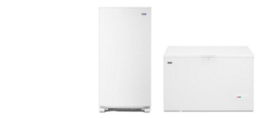 Upright freezer vs. chest freezer chart images