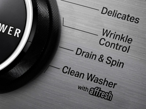 Close-up of Maytag® washer control panel with Wrinkle Control Cycle