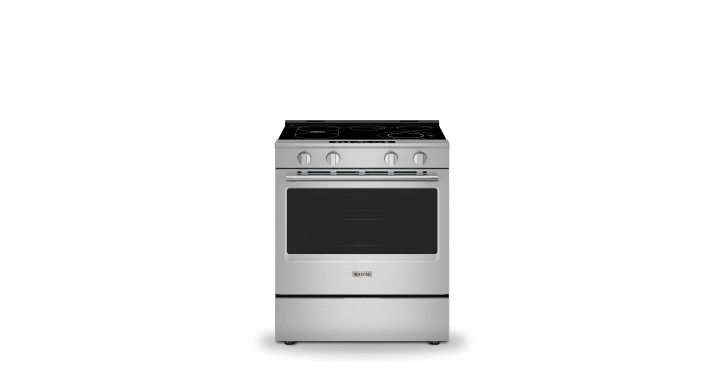 Maytag® slide-in electric range.