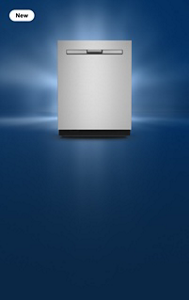 Maytag® stainless steel dishwasher with a pocket handle