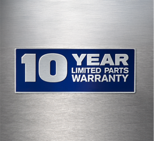 10-Year Limited Parts Warranty badge