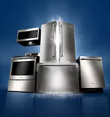 A Maytag® dishwasher with light behind it 