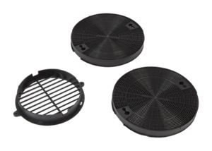 Range Hood Recirculation Kit with (2) charcoal filters, (1) black vent cover and (2) mounting screws, fits UXL5430BSS